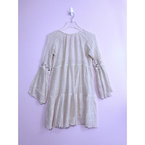 Free People One Marishka Tiny Tent Mini Dress In Ivory Size Small - Picture 4 of 6